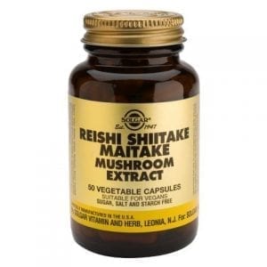 Solgar Reishi Shiitake Maitake 50 cápsulas vegetais