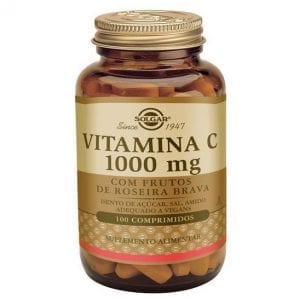 Solgar Vitamina C 1000 mg com Frutos de Roseira Brava 100 comprimidos